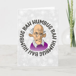 Bah Humbug Old Man Feiertagskarte