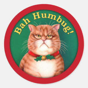Bah Humbug Runder Aufkleber