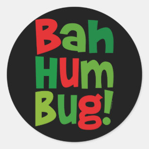Bah Humbug Runder Aufkleber