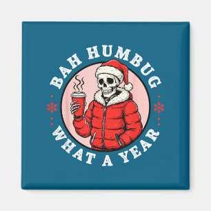Bah Humbug-Schädelhut Weihnachtsmann-Schmaus-Weihn Magnet