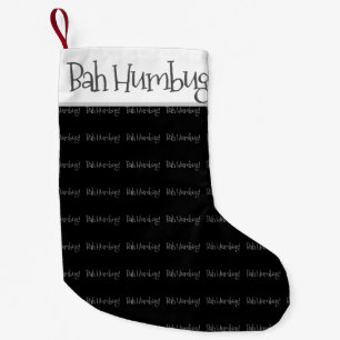 Bah Humbug Schwarzweiss-WeihnachtsStrumpf Kleiner Weihnachtsstrumpf