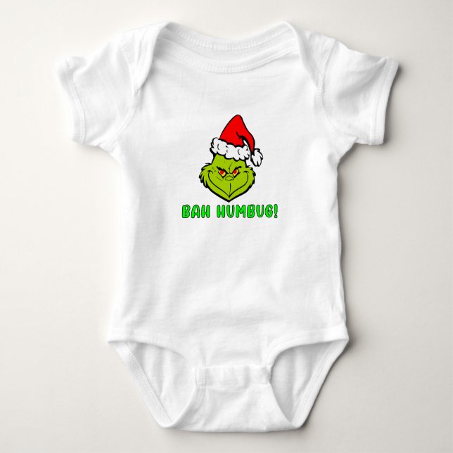 Bah Humbug Scrooge Essential Christmas Cartoon Baby Strampler (Vorderseite)