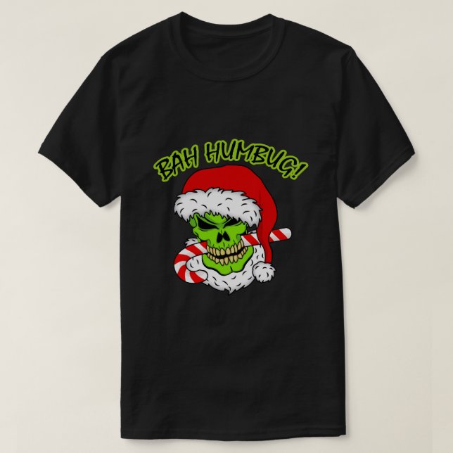 Bah Humbug Skull T-Shirt (Design vorne)