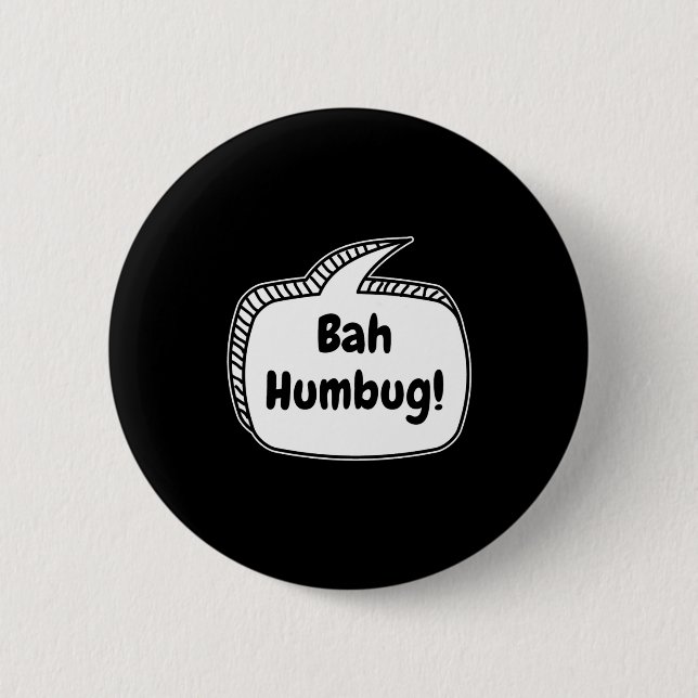 Bah Humbug Speech Bubble Toddler T Shirt  Button (Vorderseite)