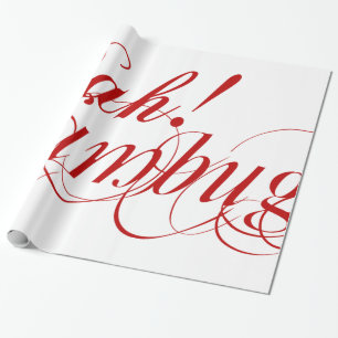 Bah! Humbug! Typografie-Packpapier Geschenkpapier
