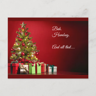 "Bah. Humbug. Und all das..." Baum mit Geschenken Postkarte