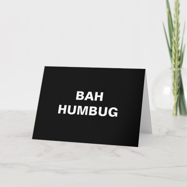 Bah Humbug-Weihnachten Feiertagskarte (Vorderseite)