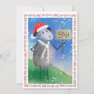 Bah Humbug Weihnachtskarte Einladung