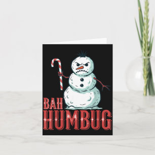 Bah Humbug Weihnachtsmann Hut Wütender Schneemann Karte
