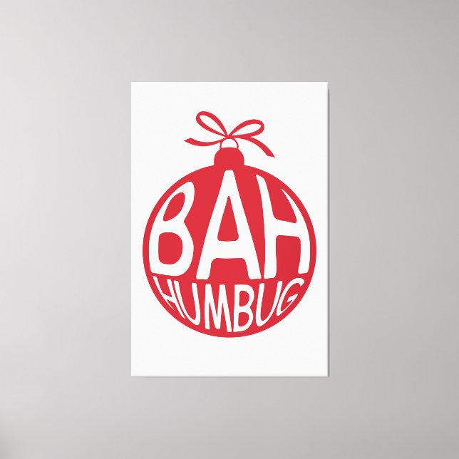Bah Humbug Weihnachtsschmuck Dekoration Snowflach Leinwanddruck (Vorderseite)