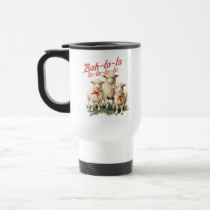 Bah La La Niedlich Retro Christmas Sheep Reisebecher