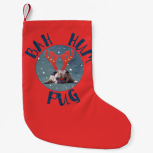 Bah Summen-Mops! Mops-Liebhaber-WeihnachtsStrumpf Kleiner Weihnachtsstrumpf