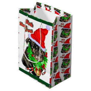 Bah Summen-Mops-Weihnachten Mittlere Geschenktüte