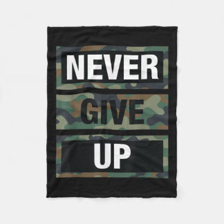 Bahaas T-Shirt nicht aufgeben Illustration Quotes  Fleecedecke