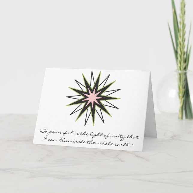 Baha'i Faith Star Karte (Vorderseite)