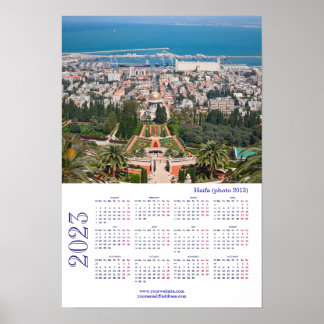 Bahá'í Gardens, Haifa (Foto 2013) , Israel Poster