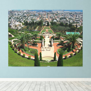 Bahai Gardens in Haifa, Israel Leinwanddruck