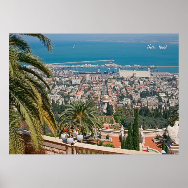 Bahá'í Gardens of Haifa Poster (Vorne)