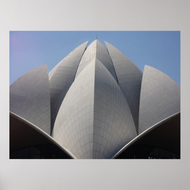 Bahai-Lotus-Tempel Poster (Vorne)