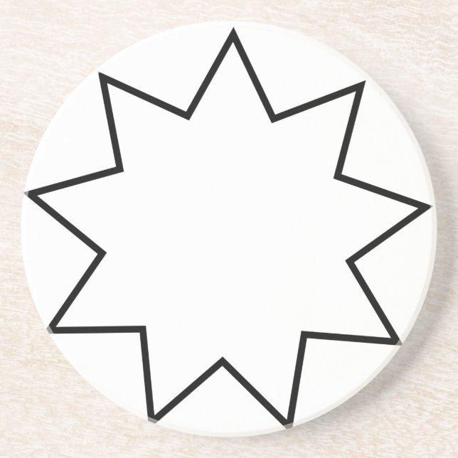 Bahai Symbol Getränkeuntersetzer (Vorne)