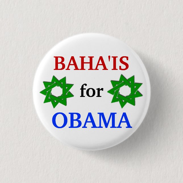 Baha'is für Knopf Obama 2012 Button (Vorderseite)