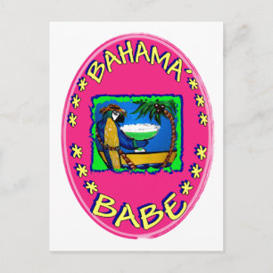 Bahama-Babe Postkarte
