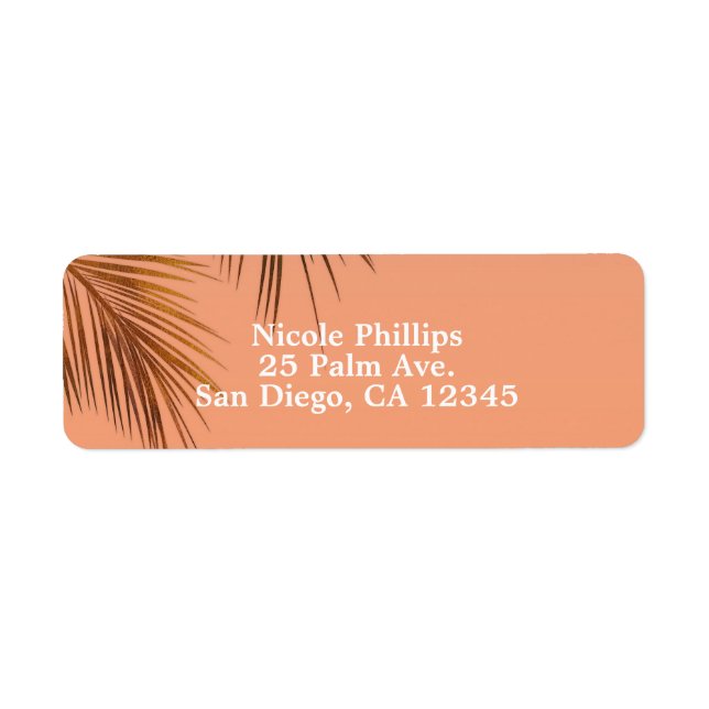 Bahama Breeze Bronze Palm Coral Peach Wedding (Vorne)