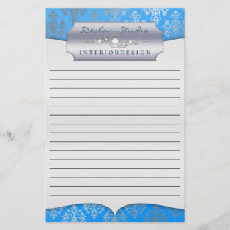 Bahama Dashing Damask Lined Business Stationary Briefpapier