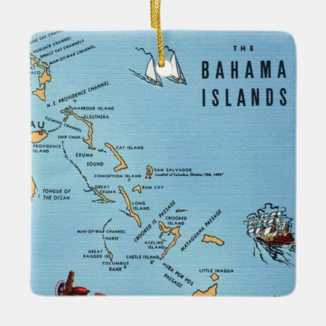 Bahama-Inseln Keramik Ornament (Vorderseite)