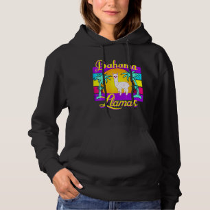 Bahama Llama 80er Retro Beach Summer Hoodie