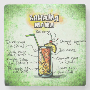 Bahama Mama Drink Recipe Steinuntersetzer