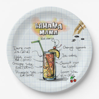 Bahama Mama Paper Texture Design Paper Plate Pappteller