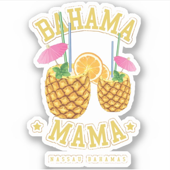 Bahama Mama Vacances Nassau Bahamas Sticker Cruise (Devant)