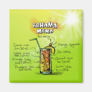 Bahama Mutter Drink- Cocktail Gift Magnet