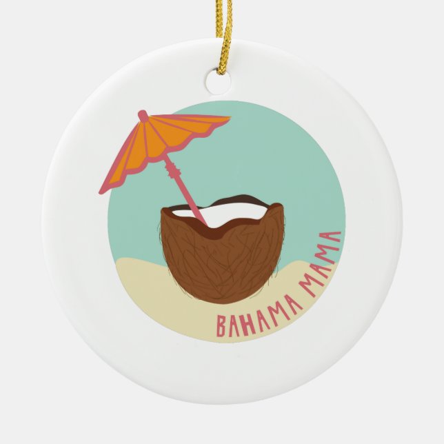 Bahama Mutter Keramik Ornament (Vorne)