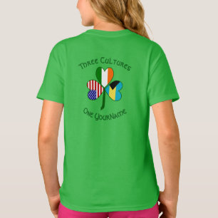 Bahamaisch Irisch Amerikanisch Kleeblatt Personali T-Shirt