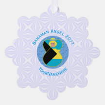 Bahaman Flag Blonde Angel Personalisiert