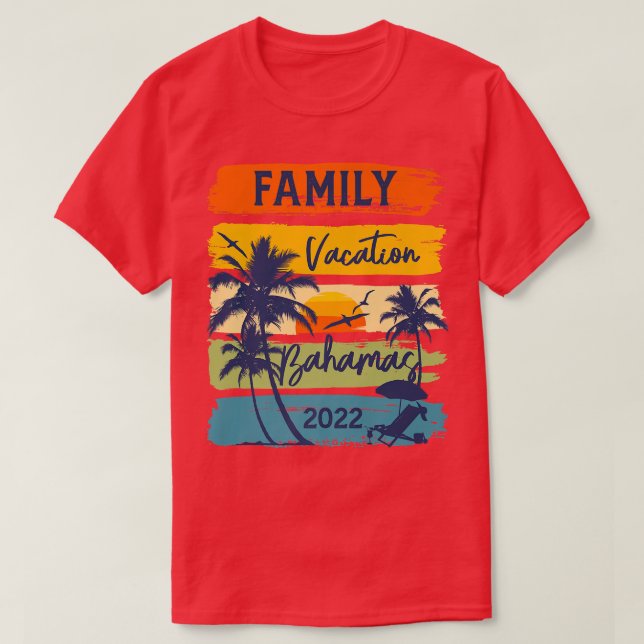 Bahamas 2022 CaribeFamily Vacation Matching Group  T-Shirt (Design vorne)