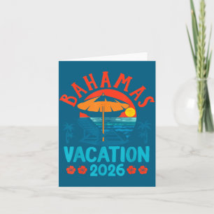 Bahamas 2026 Familienurlaub Strand Sommer-Vibes Dankeskarte