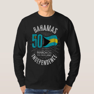 Bahamas 50. Unabhängigkeit Bahamianische Flagge Na T-Shirt