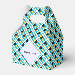 Bahamas bahamaische Flagge gekachelt personalisier Geschenkschachtel