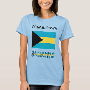 Bahamas Bahamanische Flagge Personalisiert T-Shirt