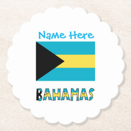 Bahamas Bahamian Flag Blue Personalization Party Untersetzer