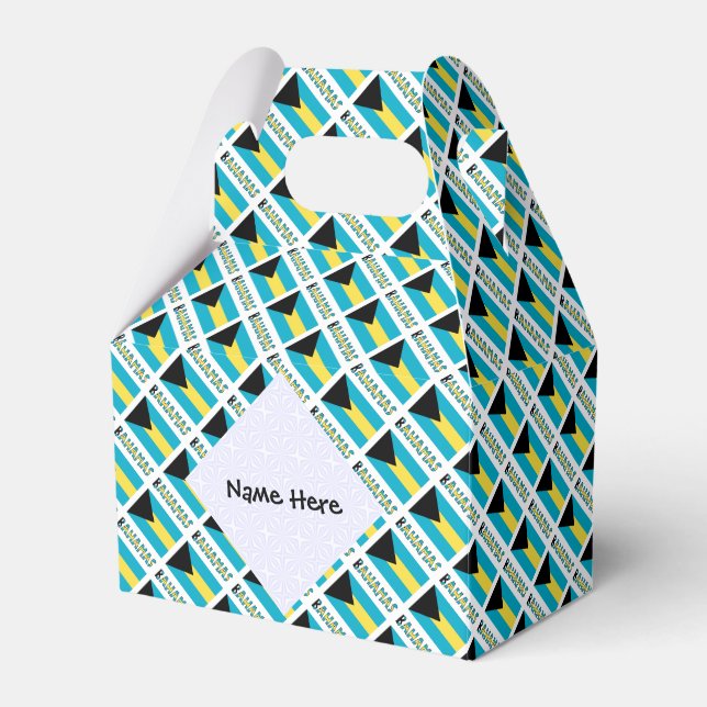 Bahamas Bahamian Flag Personalisiert geteert Geschenkschachtel (Vorderseite)