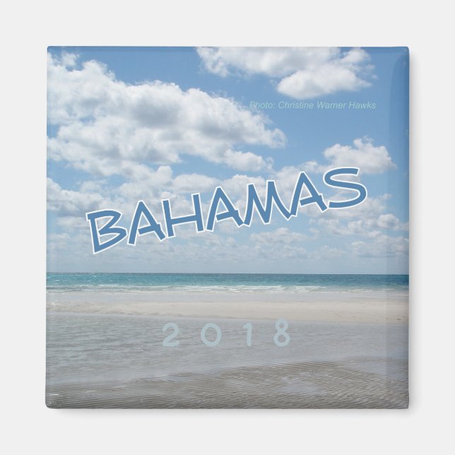 Bahamas Beach Souvenir Kühlschrankmagnet Change Ye (Vorne)
