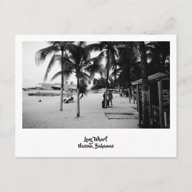 Bahamas Beach-Szene Postkarte (Vorderseite)