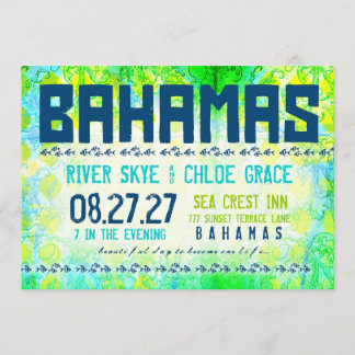 BAHAMAS-Bestimmungsort laden grundlegendes Papier Einladung