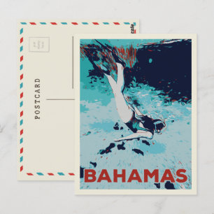 Bahamas Carribean, plongée sous-marine Carte posta