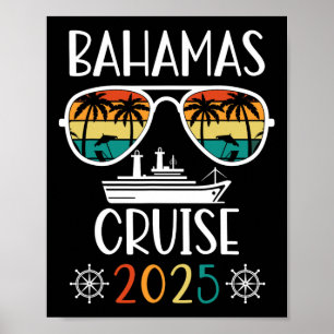 Bahamas Cruise 2025 Reiseroute Matching Family Poster