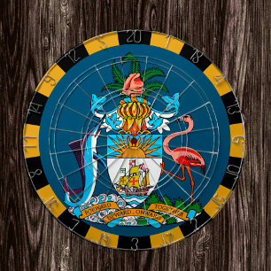 Bahamas Dartboard & Flag Darts / Spielbrett Dartscheibe